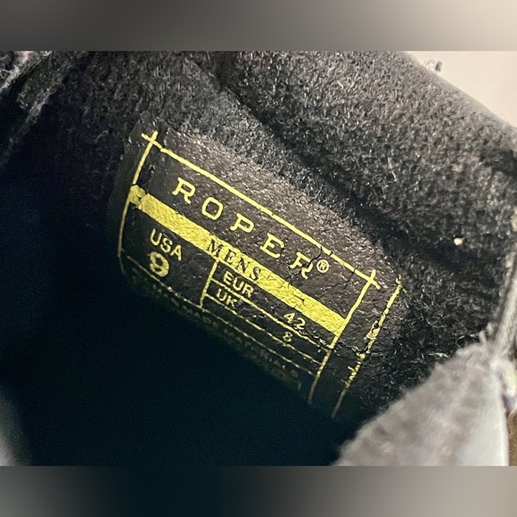 Roper Performance Mens Size 9 Slip On Black Leather casual shoes LNC - Picture 3 of 7